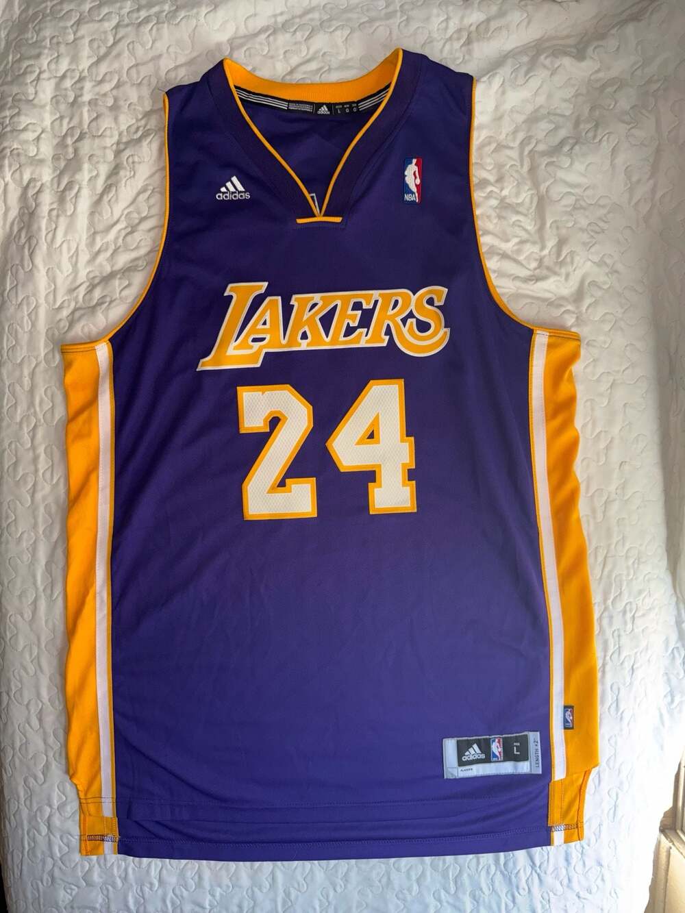 Adidas Los Angeles Lakers Kobe Bryant #24 NBA Authentic Jersey Size L